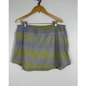 Knix Green Purple Athletic Skirt Skort Womens Size XL Tennis Golf Pickleball